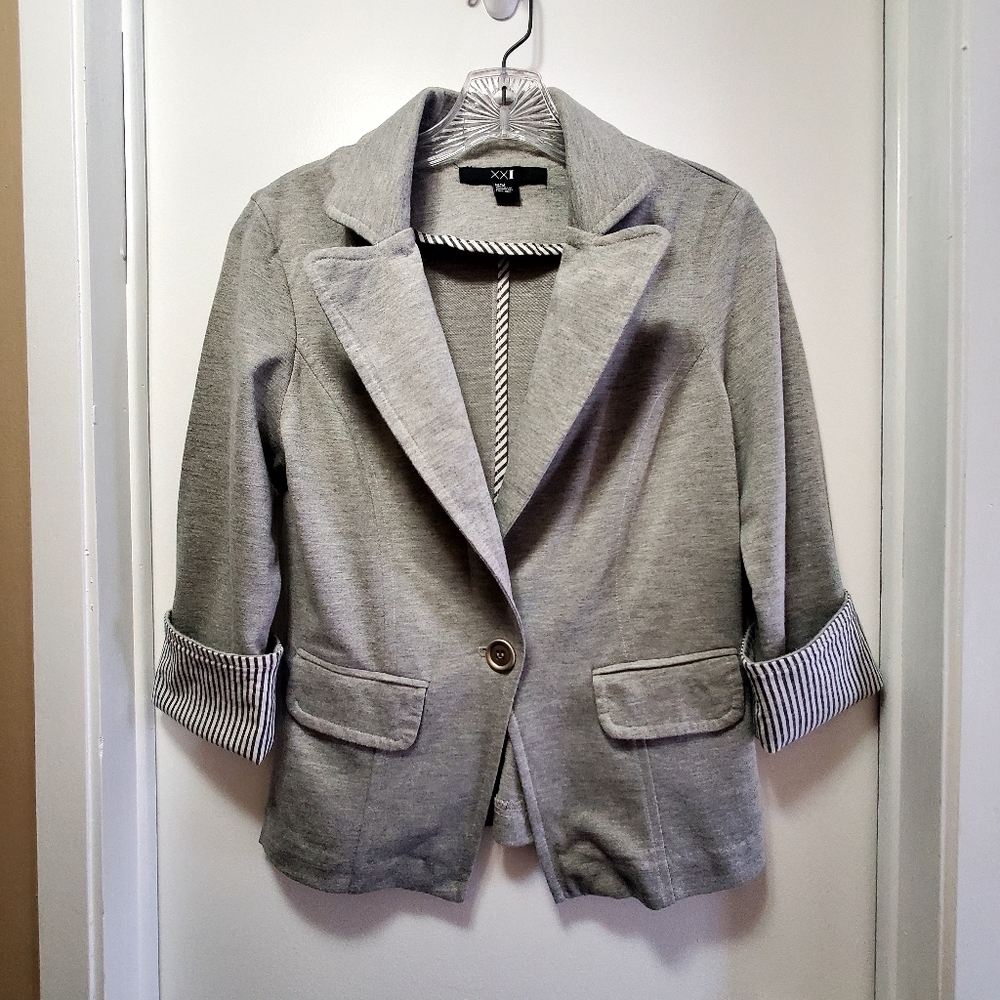 Blazer Forever 21 Grey Juniors Womens Medium